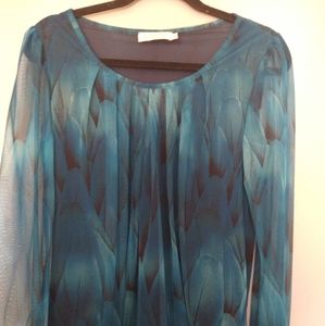 Women's beautiful sheer top. Made by Baisheng GT.,size S.